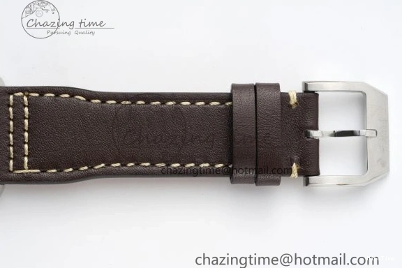 MIROTIME 0319 Bright Pilot Chrono SS AZF 1:1 Best Edition Green Dial on Brown Leather Strap A 7059